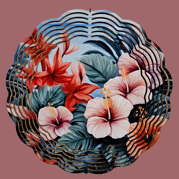 Tropical Flowers Windspinner - Picture 1 of 1